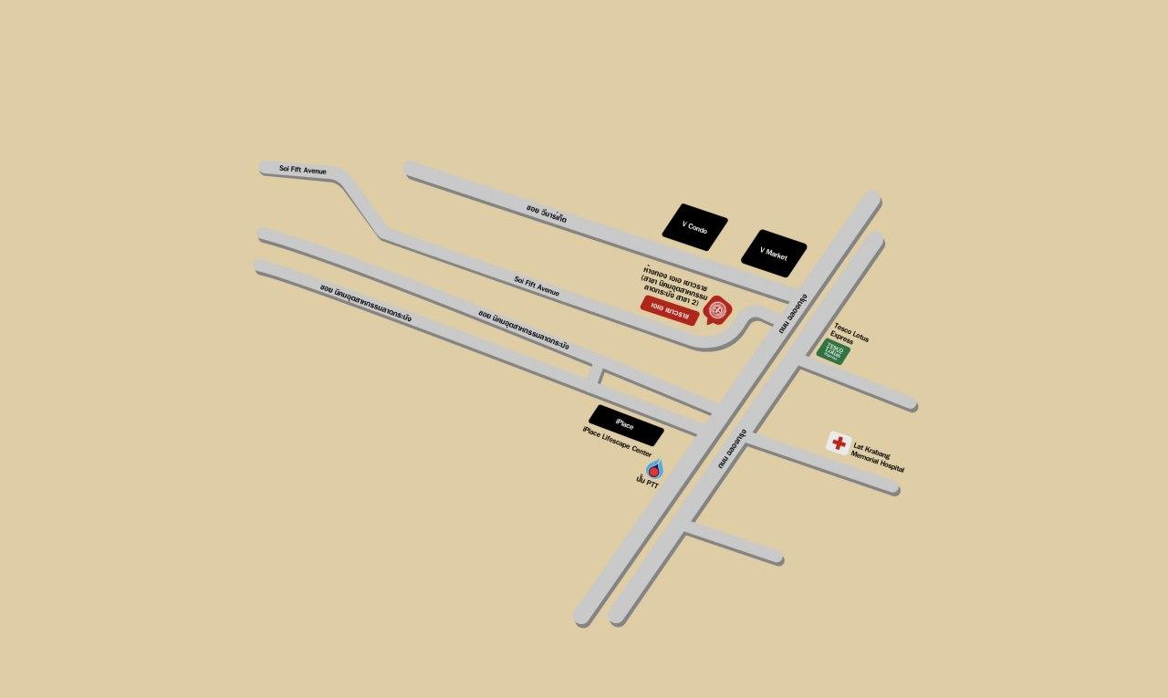 แผนที่ ห้างทอง เอ เอ เยาวราช สาขาลาดกระบัง สาขา 2